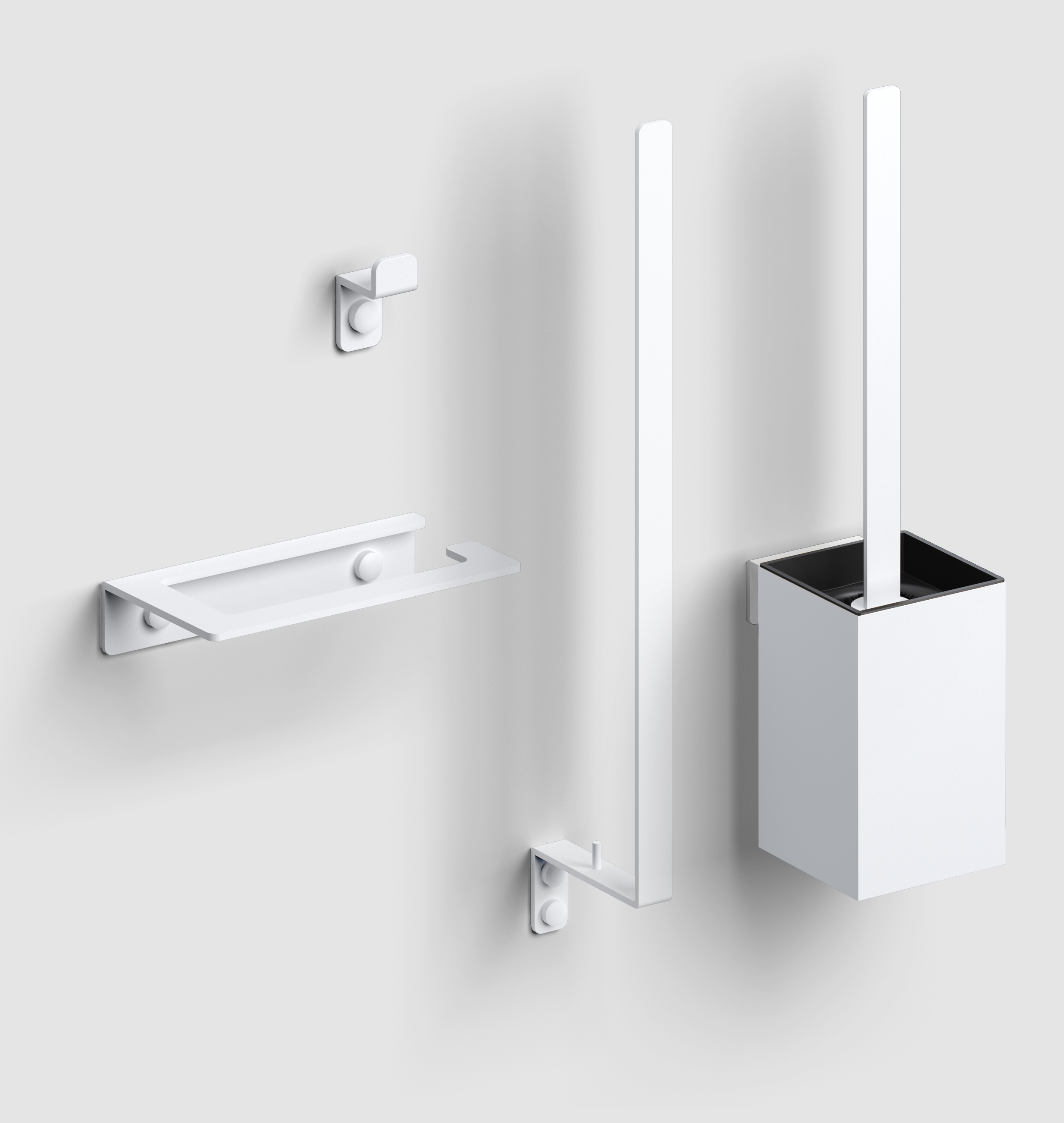 Clou Fold toilet accessoireset mat wit CL/09.04099.20.01